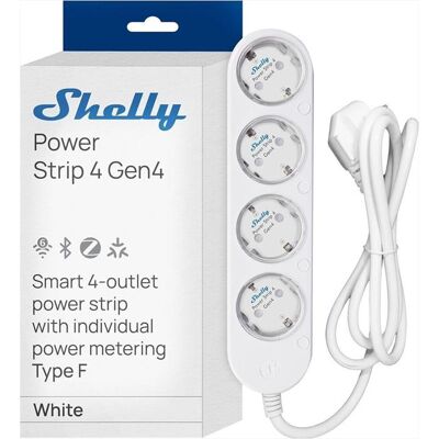 SHELLY Multipresa Smart Power Strip 4 Gen4-bianco SHELLY Multipresa Smart Power Strip 4 Gen4-bianco