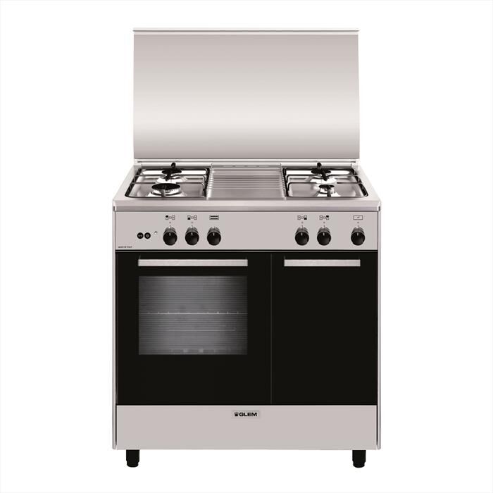 glem gas cucina a gas ar854gi classe a-inox