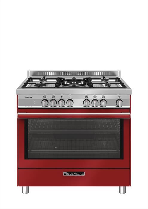 glem gas cucina elettrica st965mrs classe a+-rosso pomodoro