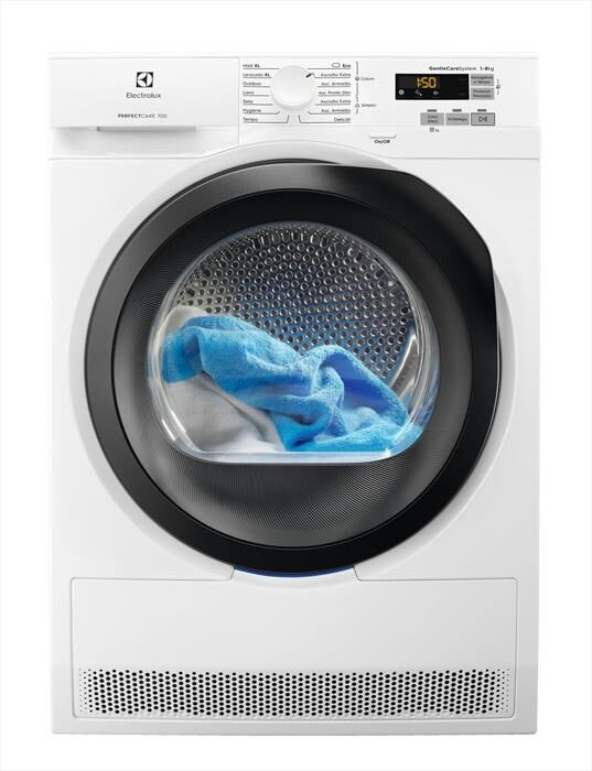 electrolux asciugatrice ew7h583b 8 kg classe a+++-bianco/oblò nero