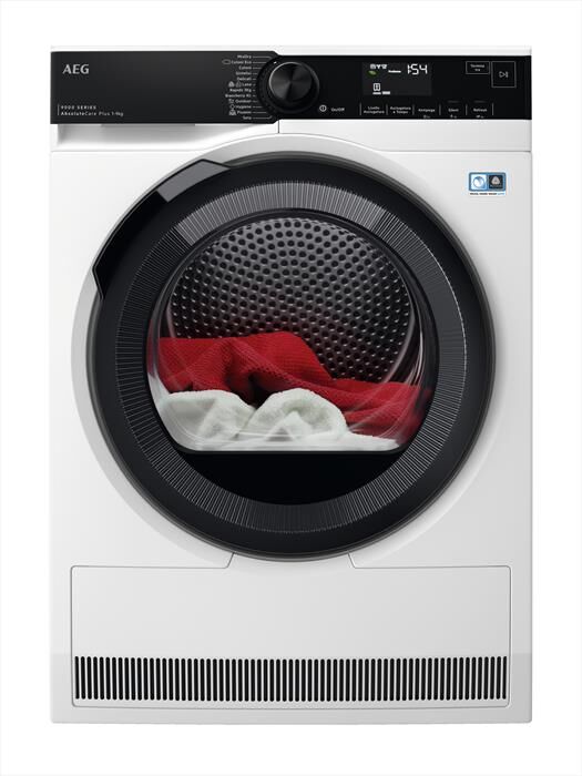 AEG Asciugatrice Tr9hg94b 9 Kg Classe A+++-bianco/oblò Nero