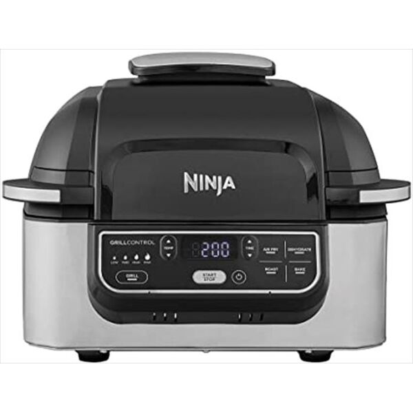 ninja griglia e friggitrice ad aria foodi ag301eu-grigio/nero