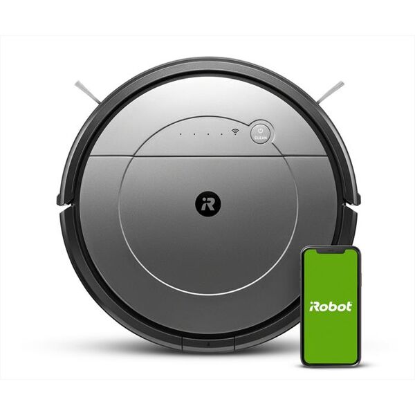 irobot aspirapolvere robot roomba combo premium kit-grigio