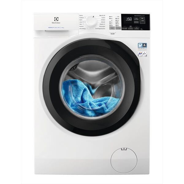 electrolux lavatrice ew6fch484 8 kg classe a-bianco/oblò nero