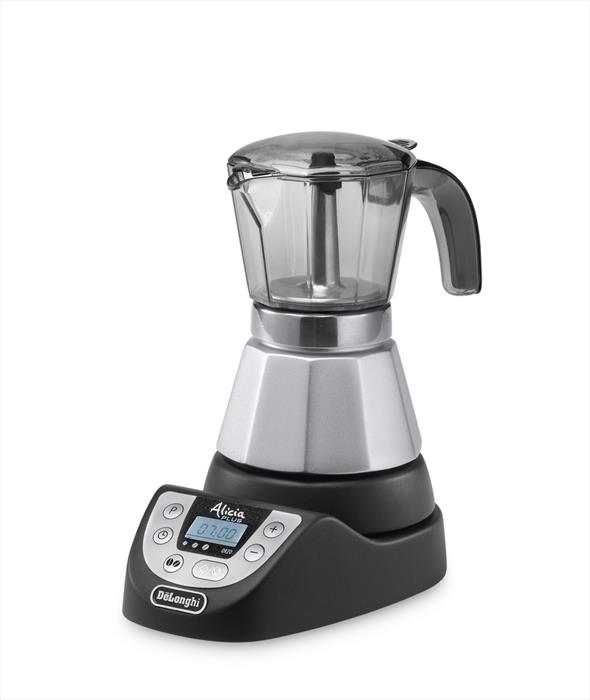 delonghi emkp42.b alicia plus moka elettrica-nero-silver