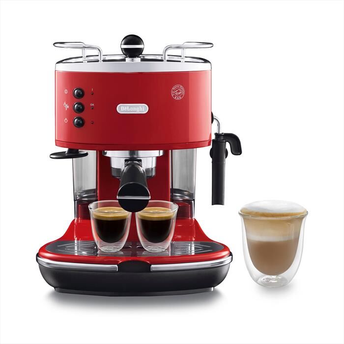 delonghi icona vintage eco 311.r macchina da caffè manuale-rosso