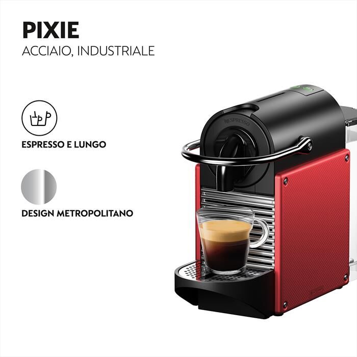 DeLonghi Pixie Refresh Nespresso En124.r Macchina Per Caffè-rosso