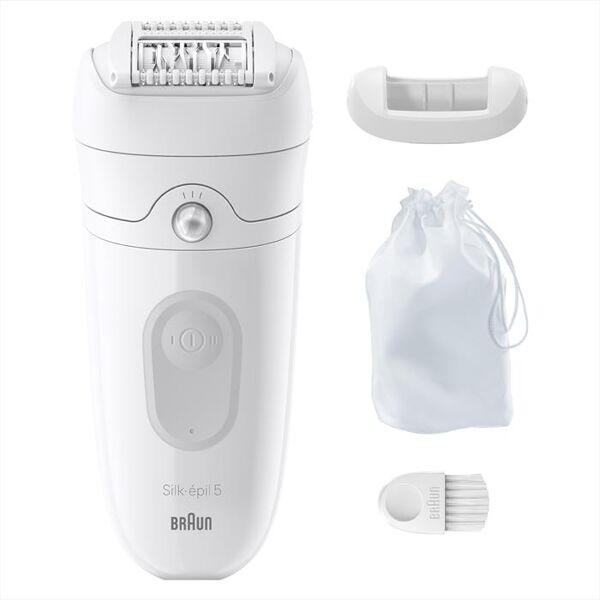 braun epilatore silk-épil 5 5-011-bianco/grigio