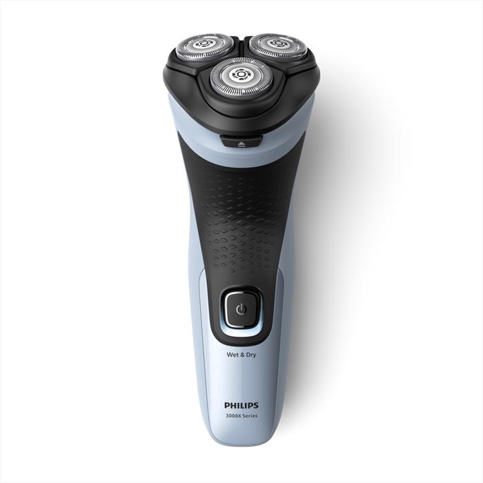 philips rasoio uomo wet & dry x3003/00-blu celeste