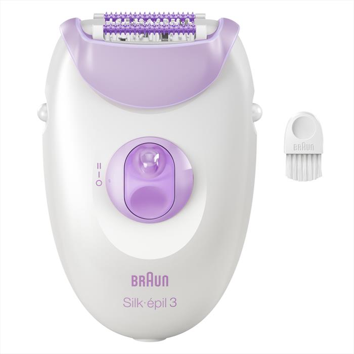 braun epilatore silk-épil 3 3-000-bianco/viola