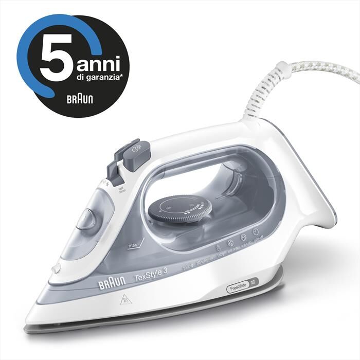 Braun Ferro Da Stiro A Vapore Texstyle 3 Si3054gy-bianco/grigio