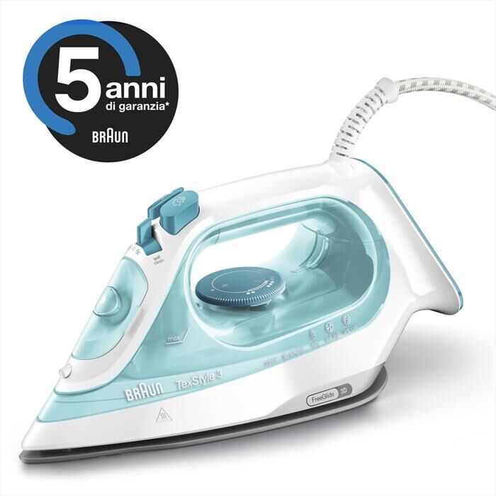 Braun Ferro Da Stiro A Vapore Texstyle 3 Si3041gr-bianco/verde