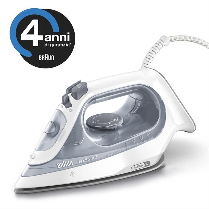 Braun Ferro Da Stiro A Vapore Texstyle 3 Si3054gy-bianco/grigio