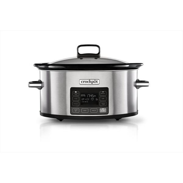 crock pot slow cooker 5,6 lt time select-silver