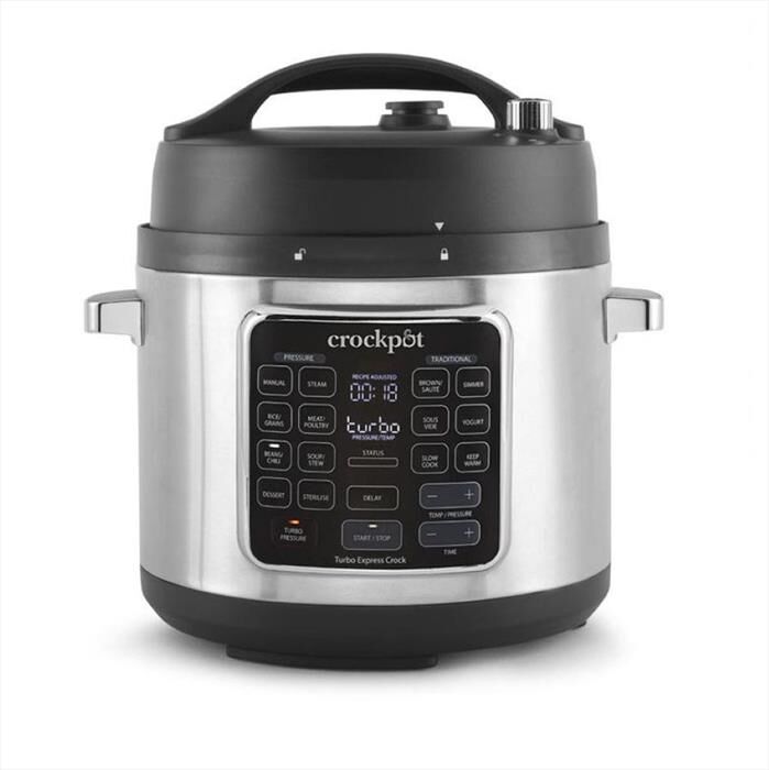 crock pot turbo express cooker 5.6 lt-argento