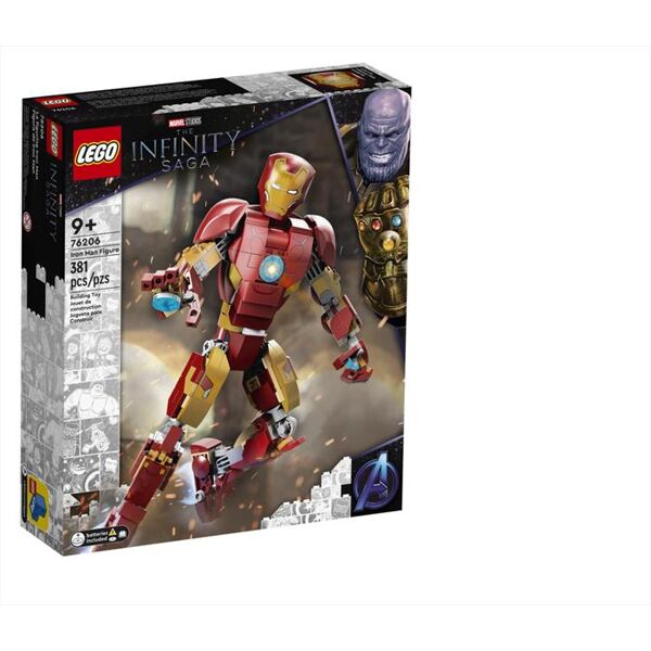 lego marvel personaggio di iron man 76206