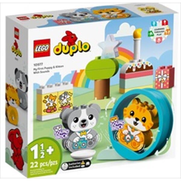 lego duplo il mio primo cagnolino e gattino 10977-multicolore