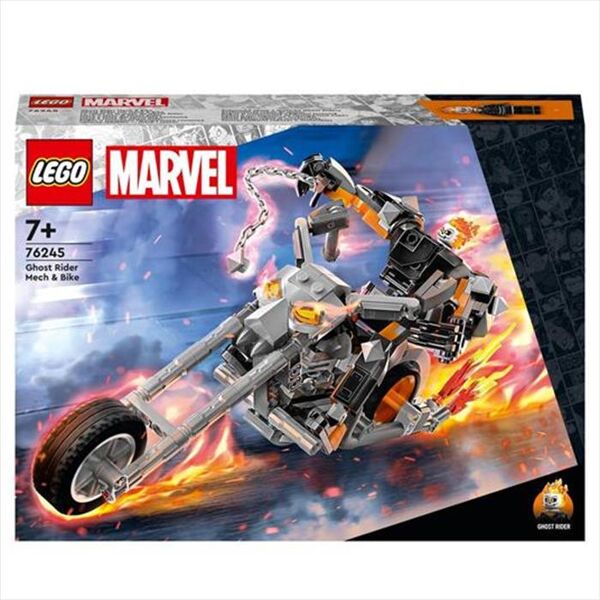 lego marvel mech e moto di ghost rider 76245-multicolore