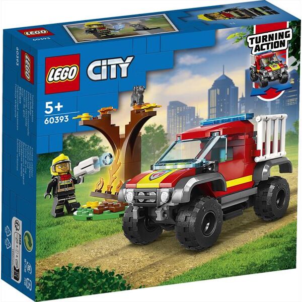 lego city soccorso sul fuoristrada dei pompieri 60393-multicolore