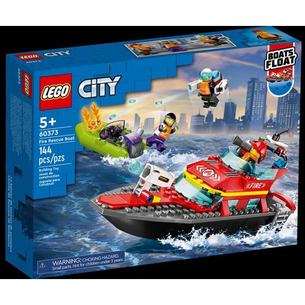 lego city barca di soccorso antincendio 60373