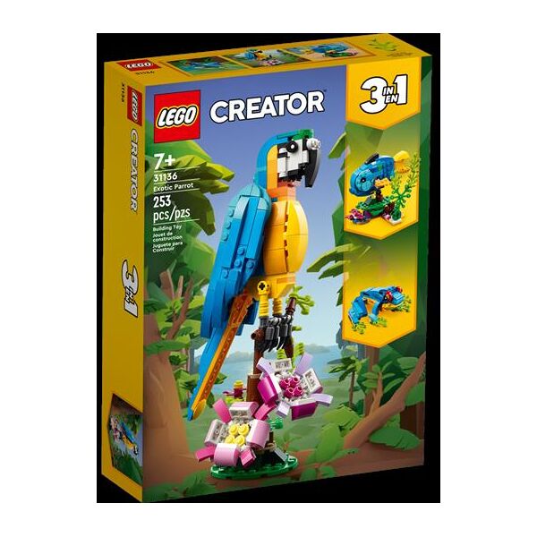 lego creator 3in1 pappagallo esotico 31136