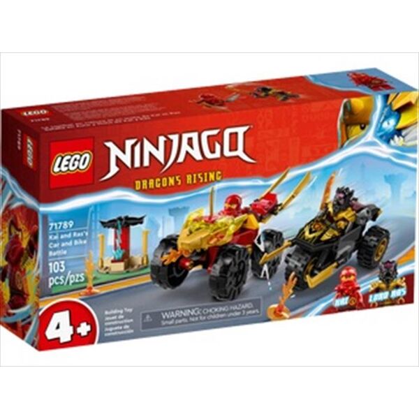 lego ninjago battaglia auto e moto di kai e ras 71789-multicolore