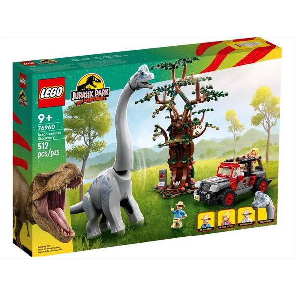 lego jurassic world la scoperta del brachiosauro -76960-multicolore