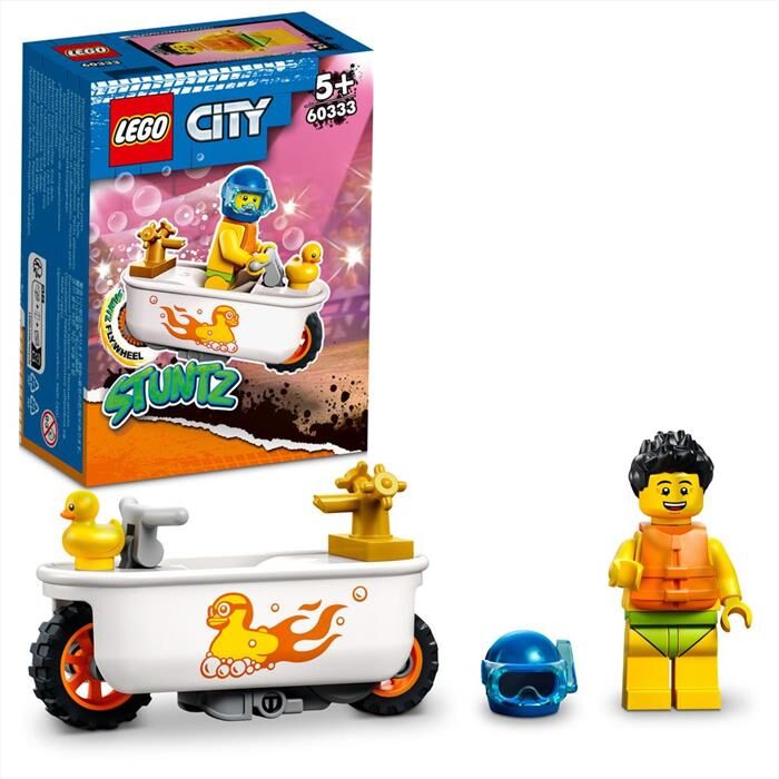 lego city stunt bike vasca da bagno 60333-multicolore