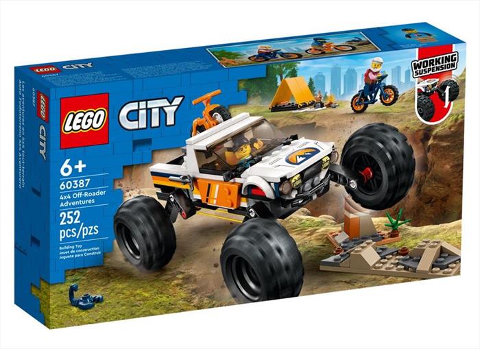 lego city avventure sul fuoristrada 4x4 60387-multicolore