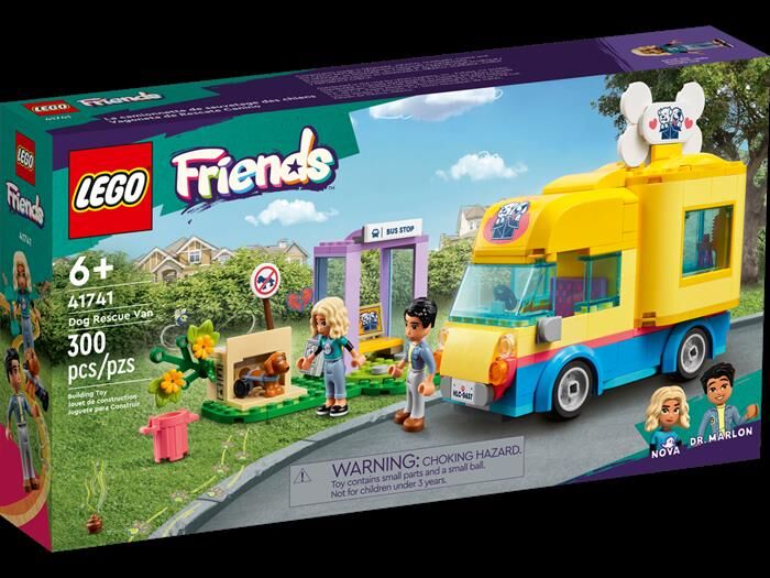 lego friends furgone di soccorso dei cani 41741