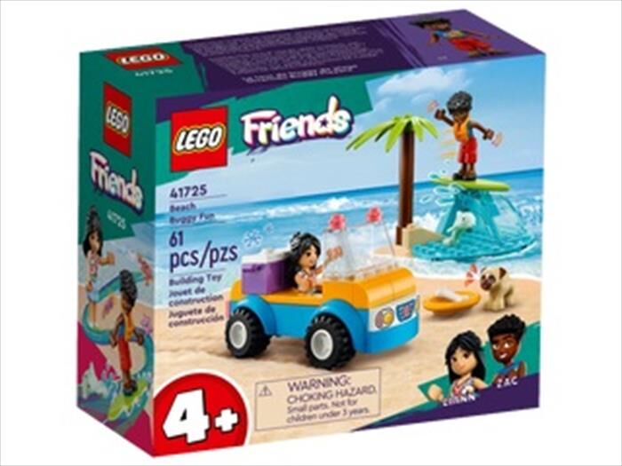 lego friends divertimento sul beach buggy 41725-multicolore