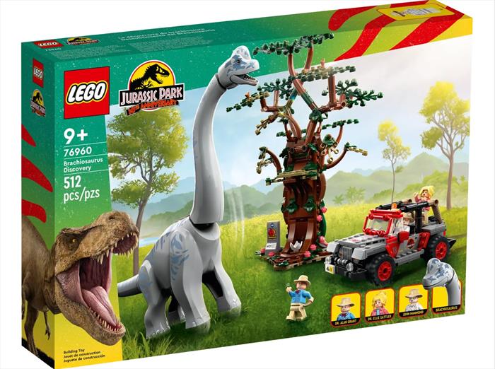 lego jurassic world la scoperta del brachiosauro -76960-multicolore