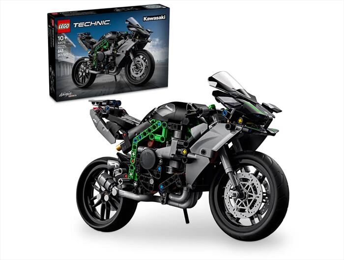 lego technic motocicletta kawasaki ninja h2r 42170-multicolore