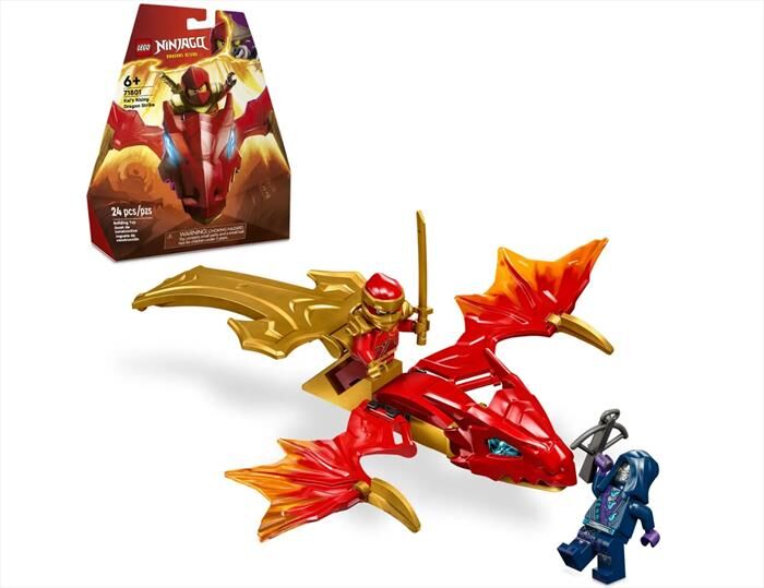 lego ninjago attacco del rising dragon di kai 71801-multicolore