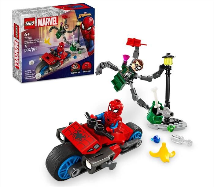 lego superheroes inseguimento sulla moto 76275-multicolore