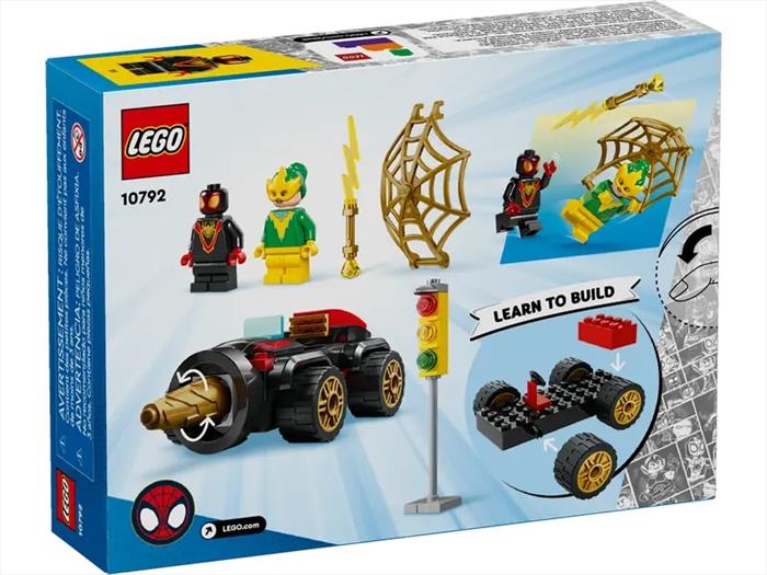 lego spiderman veicolo trivella di spider-man 10792-multicolore