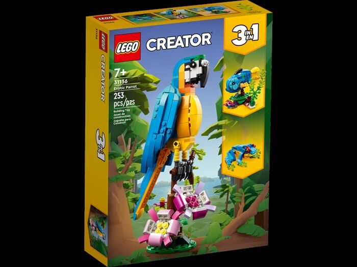 Lego Creator 3in1 Pappagallo Esotico 31136