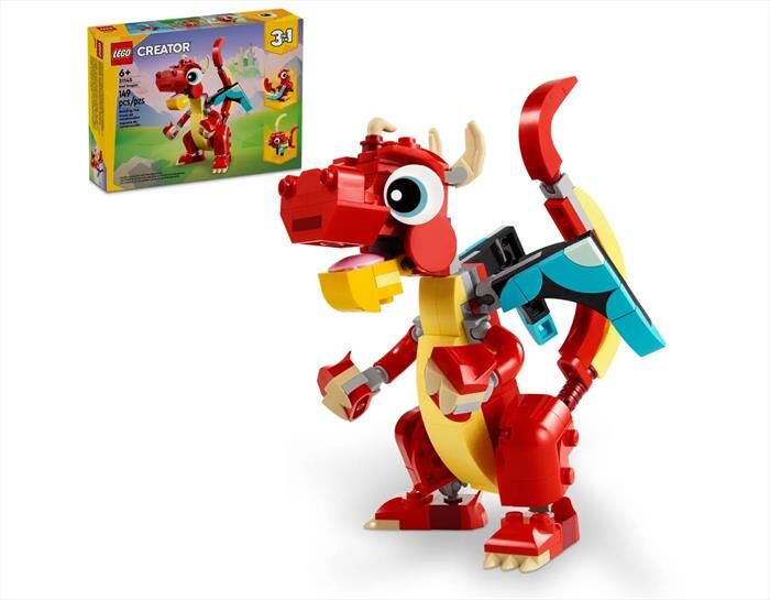 Lego Creator Drago Rosso 31145-multicolore