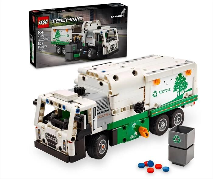 Lego Technic Camion Spazzatura Mack Lr Electric 42167-multicolore