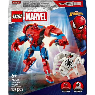 Lego Super Heroes Mech Spiderman Contro Antivenom 76308, Multicolore Lego Super Heroes Mech Spiderman Contro Antivenom 76308, Multicolore