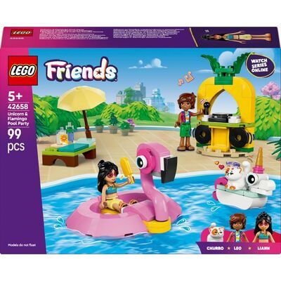 Lego Friends Pool Party Unicorno E Fenicottero 42658, , Lego Friends Pool Party Unicorno E Fenicottero 42658, ,