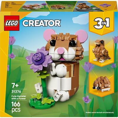 Lego Creator 3in1 Simpatico Criceto Con Fiore 31376, Multicolore Lego Creator 3in1 Simpatico Criceto Con Fiore 31376, Multicolore