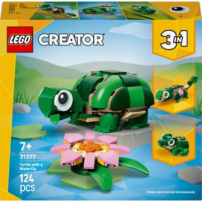 Lego Creator 3in1 Tartaruga Con Fiore Di Ninfea 31377, Multicolore Lego Creator 3in1 Tartaruga Con Fiore Di Ninfea 31377, Multicolore