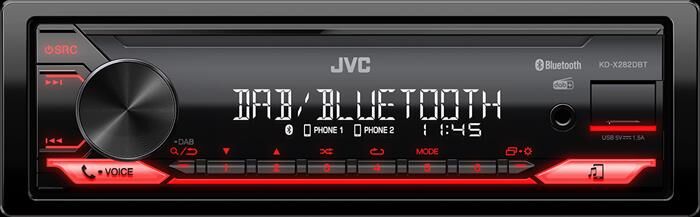 jvc car stereo kd-x282dbt-nero