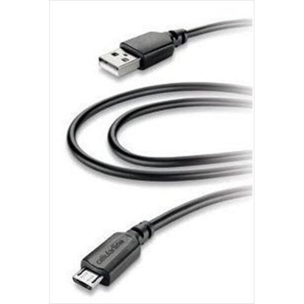 cellular line usb data cable home micro usb-nero