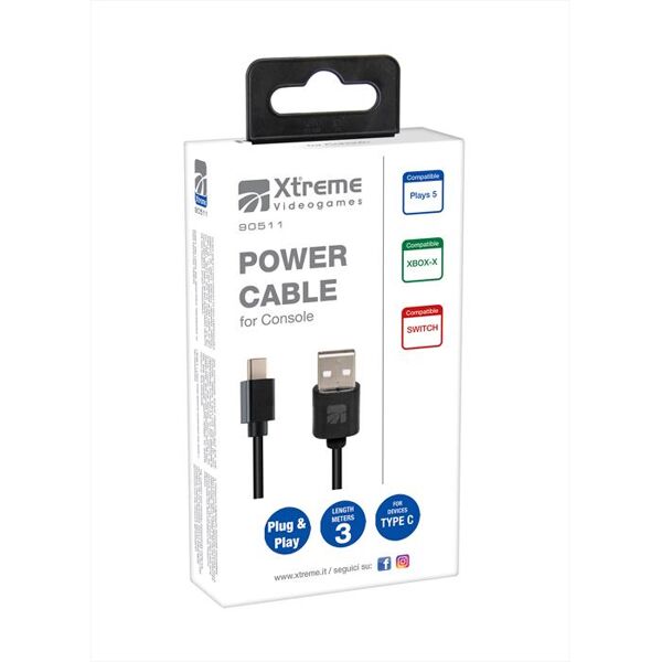 xtreme power cable type-c ps5-nero