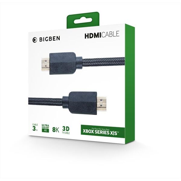 big ben cavo hdmi 2.1 nero 3 mt xbox serie x/s-nero