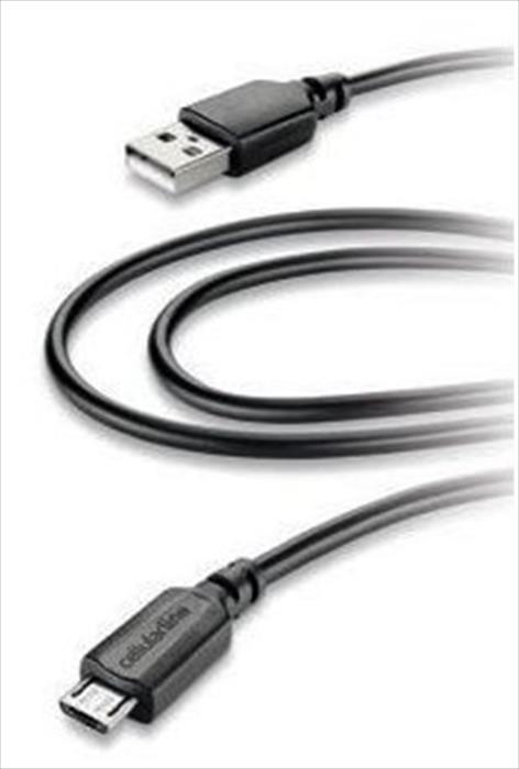 cellular line usb data cable home micro usb-nero