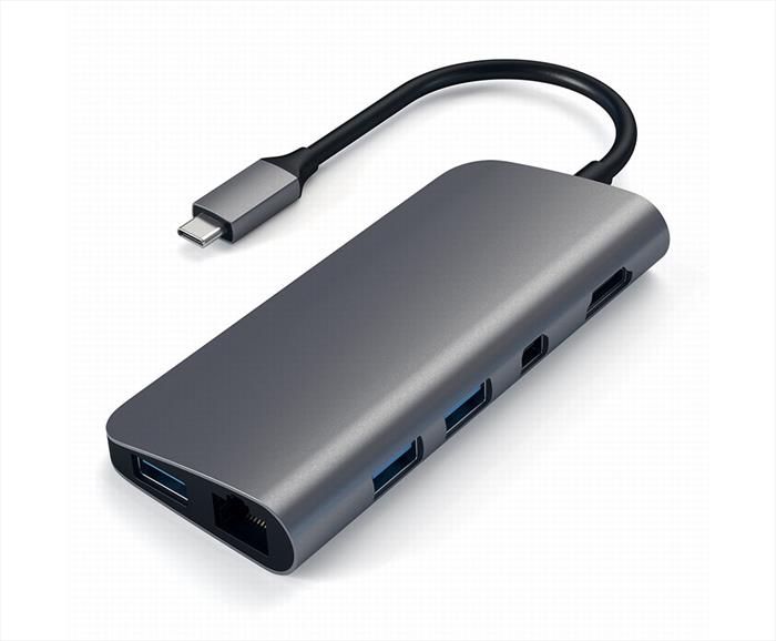 satechi adattatore usb-c multimedia-grigio