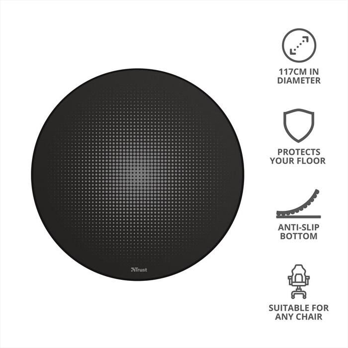 Trust Mika Round Floor Mat-black